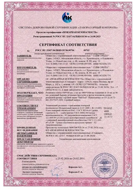 Сертификат соответствия Сертификат соответствия
